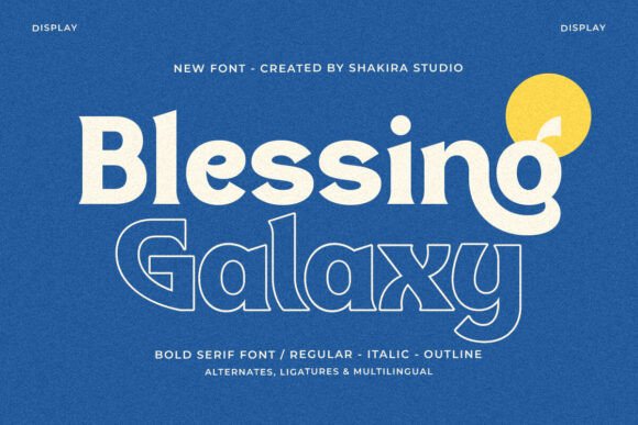 Blessing Galaxy Display Font for Modern Web Typography
