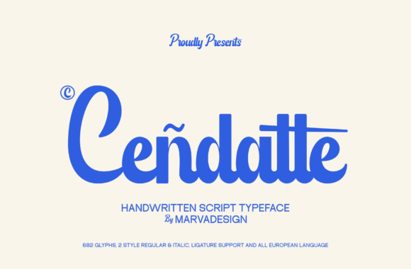 Cendatte: A Warm Script Font for Editorial Design
