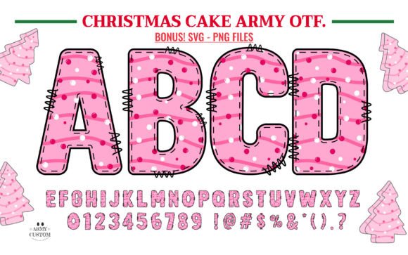 Christmas Cake Army: A Playful Color Font for Festive Campaigns