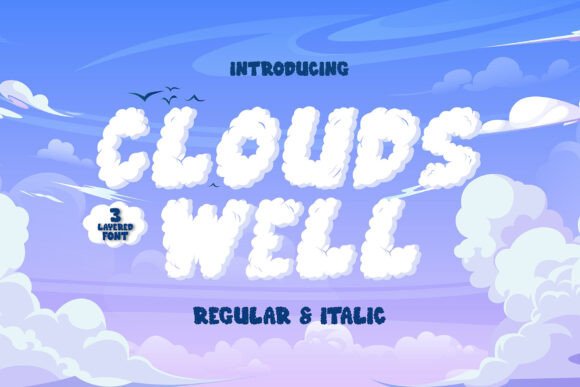 Clouds Well: A Whimsical Typeface for Dreamy Brand Identity