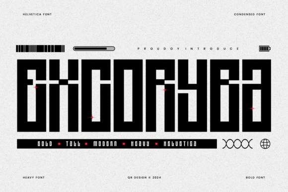 Excoryba: A Bold Typeface for Editorial Design and Content Branding