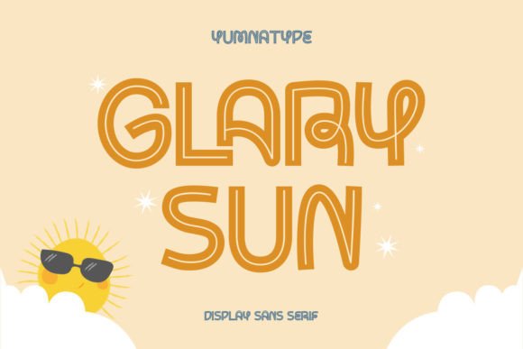 Glary Sun: A Bold Display Font That Brings Warmth to Brand Identity