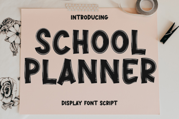 School Planner: A Friendly Display Font for Editorial Warmth