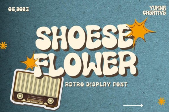Shoese Flower: A 90s Retro Display Font That Pops in Campaign Visuals