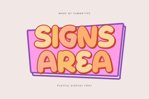 Signs Area: A Bold Display Font for Scroll-Stopping Marketing
