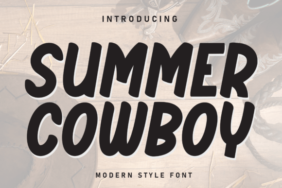 The Summer Cowboy Font: A Wild West Charm for Crafters & Small Businesses